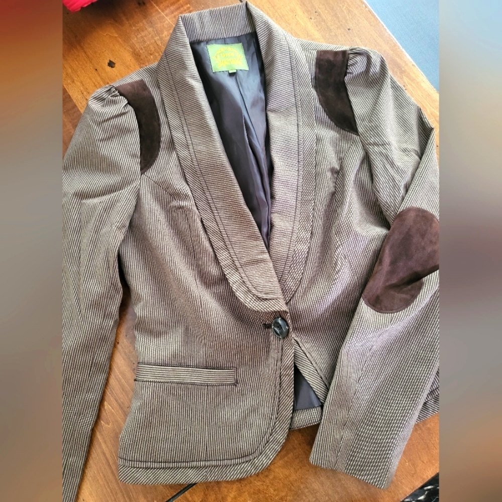 Brown Pinstripe Blazer